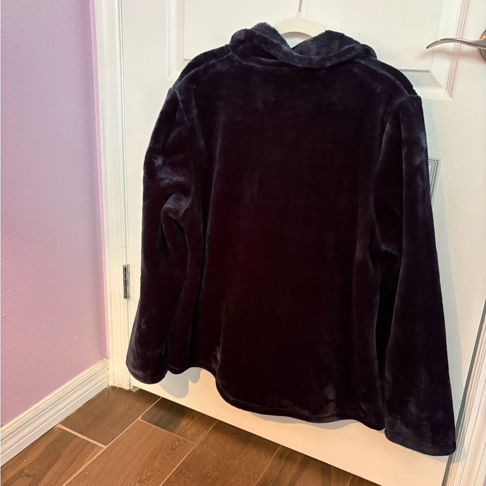32 Degrees Heat Dark Blue Teddy Jacket - Picture 2 of 4